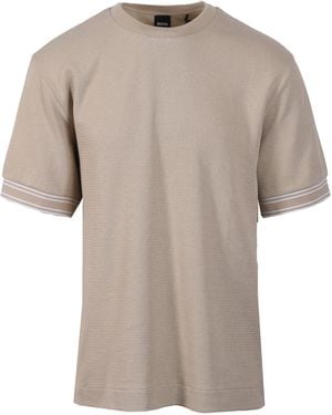 BOSS Tigerman T-Shirt Open Cotton - Natural