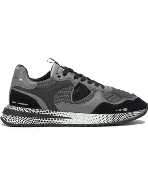 Philippe Model Mesh And Leather Trainers - Black