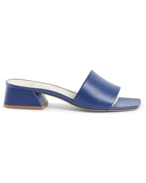 Versace 19.69 Abbigliamento Sportivo 19V69 Sandal Neper Nappa Blu Leather - Blue