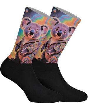 Jenes Socks Grappig Gedrukte Lange Sokken Voor Mannen En Vrouwen - Blauw