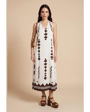 Urban Bliss Patterned Maxi Dress - Natural