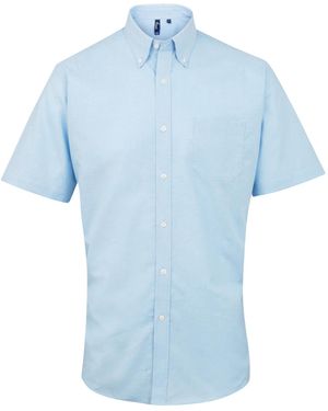 PREMIER Signature Oxford Short Sleeve Work Shirt (Light) - Blue