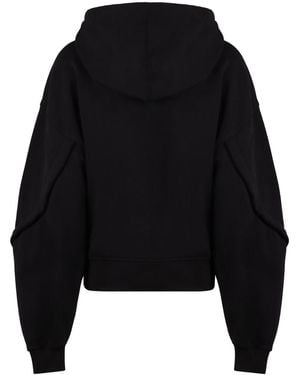 Mugler Oversized Katoenen Hoodie - Zwart