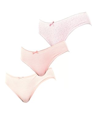 Kisses&Love 3-pack Katoenen Slip Kl10000 - Roze
