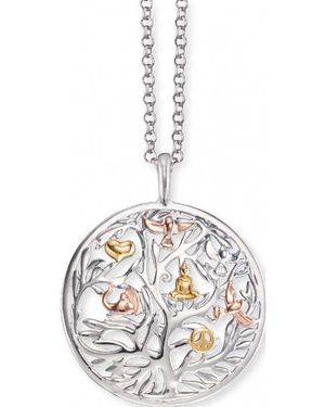 Engelsrufer Ern-Tree-Trico Ladies Tree Of Life Necklace Sterling - White
