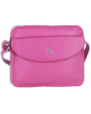 Ashwood Leather 'Glasgow' Real Crossbody Bag - Pink