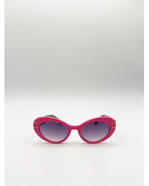 SVNX Oval Cat-Eye Sunglasses - Pink
