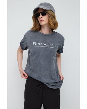 No Matter What Gedrukt Basis T-shirt - Grijs