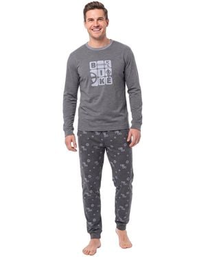 Kisses&Love Cotton Long Sleeve Pyjamas Klp4 - Grey