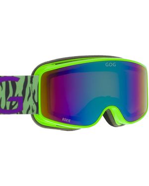 G.O.D Eyewear Roxie Uv400 Ski Snowboard Goggles With Anti-Fog Mirror Hydrophobic Double Lens - Green