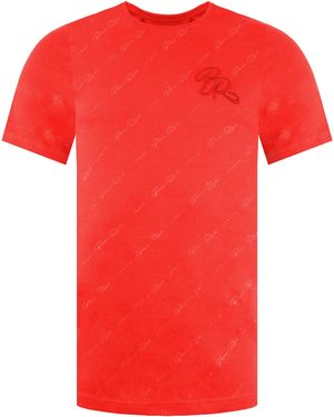 Born Rich Skript T-Shirt Cotton - Red