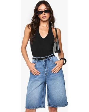 Boohoo Tall Denim Jort - Blue