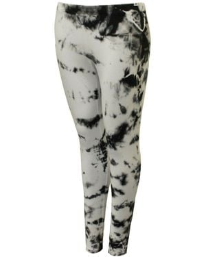 Vans Off The Wall Yoshimi Leggings Gym Tight Tie Dye Vybny28 A80E Cotton - Grey