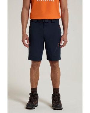 Mountain Warehouse Trekking Shorts Water Resistant Uv Protection Casual Bottoms Polyamide - Blue