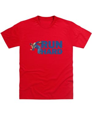 Park Fields Pierce Archive Run Hard T-Shirt Cotton - Red