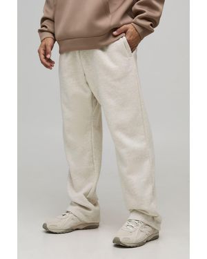 BoohooMAN Oversized Drop Crotch Heavyweight Joggers - Natural