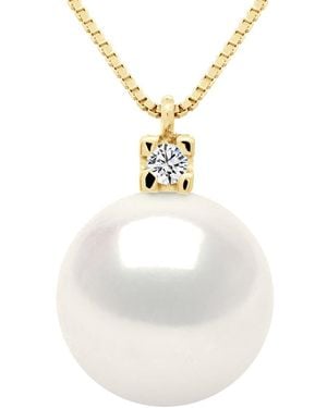 Ateliers Saint Germain Necklace Jewellery 0,02 Cts And Real Cultured Freshwater Pearl Round 10-11 Mm - White