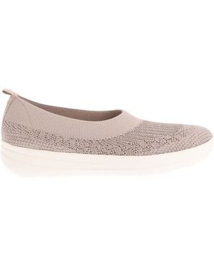 Fitflop Uberknit Slip On Ballet Court Shoes - Pink