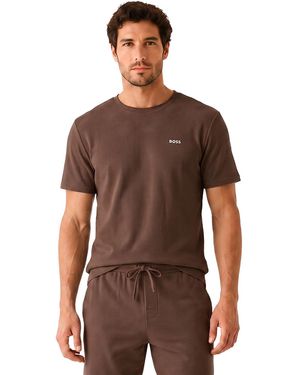 BOSS Short Sleeve Cotton T-Shirt 50535891 - Brown