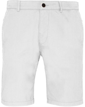 Asquith & Fox Casual Chino Shorts - White