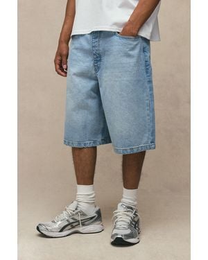BoohooMAN Essential Relaxed Fit Denim Jorts - Blue