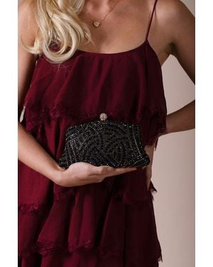 SVNX Embellished Clutch Bag - Red