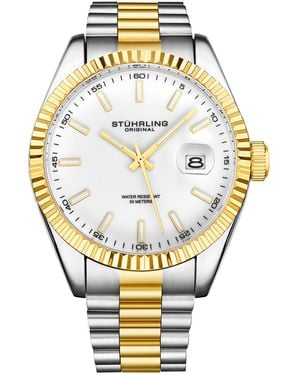 Stuhrling Lineage 3935 Quartz 42Mm Classic - Metallic