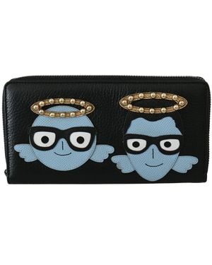 Dolce & Gabbana Leren Continentale Portemonnee Met Rits - Zwart