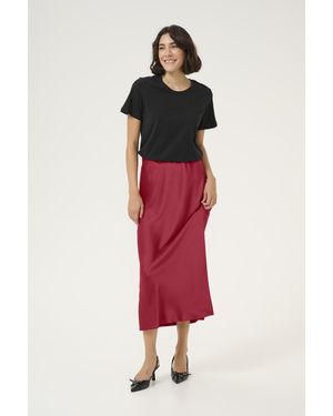 Kaffe Rok Tight Fit Sun-Dried Tomato Cc - Rood
