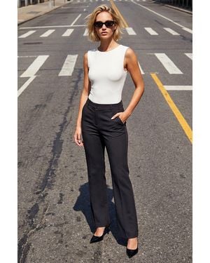 Roman Bootcut Leg Stretch Trousers - Grey