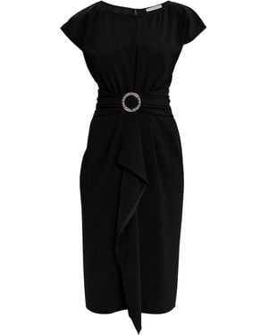 Gina Bacconi Pelia Crepe Dress With Satin Lining - Black