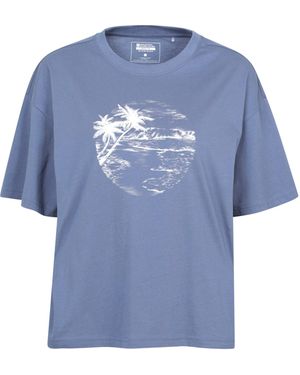 Mountain Warehouse Ladies Beach Boxy T-Shirt - Blue