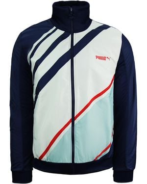 PUMA Fitted Orginals Track Jacket Zip Up Long Sleeve Top 550953 01 - Blue