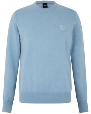 BOSS Kanovano Crew Neck Jumper - Blue