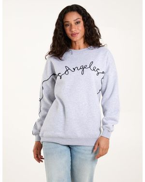Blue Vanilla Los Angeles Slogan Sweatshirt - Blue