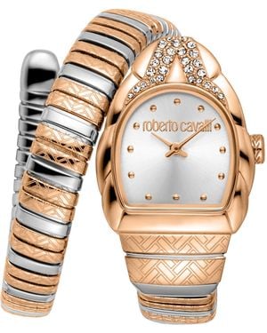 Roberto Cavalli Snake Stainless Steel Watch - White