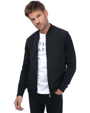 Ted Baker Polnat Knitted Hybrid Zip Through Jacket - Blue