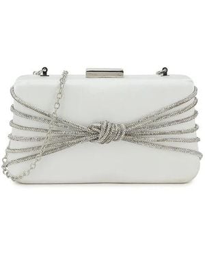 SVNX Satin Diamante Knot Detail - White