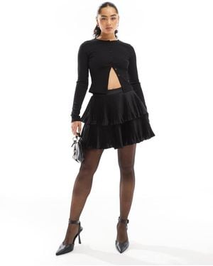 French Connection Pleated Mini Skirt - Black