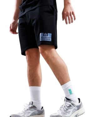 Weekend Offender Shorts Elasticated Summer Casual Cotton New Half Trousers - Black