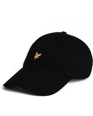 Lyle & Scott Accessories And Golden Eagle Logo Curved Brim Dad Cap - Black