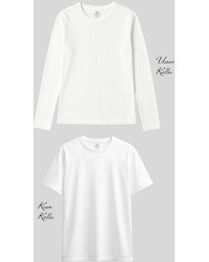 TOMMY LIFE Cotton Elastane T-Shirt - White