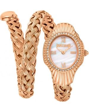 Just Cavalli Jc1L305M0045 Ladies Signature Snake Watch - White