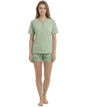 Kisses&Love Summer Short Sleeve Cotton Pyjamas Kl40000 - Green
