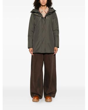 Fay Technical Gabardine Toggle Coat - Green