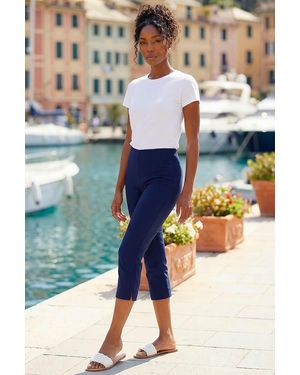 Roman Cropped Stretch Trouser - Blue