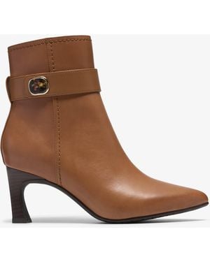 Clarks Tammitha Nora Tan Leather Boots - Brown
