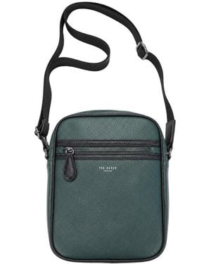 Ted Baker Lanston Pebble Pu Flight Bag - Green