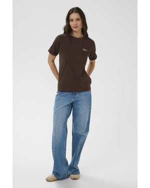 Kaffe T-Shirt Kamom T-Shirt Regular Fit - Blauw