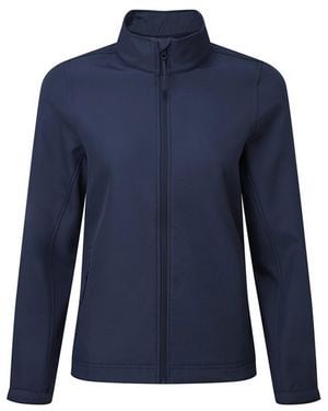 PREMIER Ladies Windchecker Recycled Printable Soft Shell Jacket - Blue